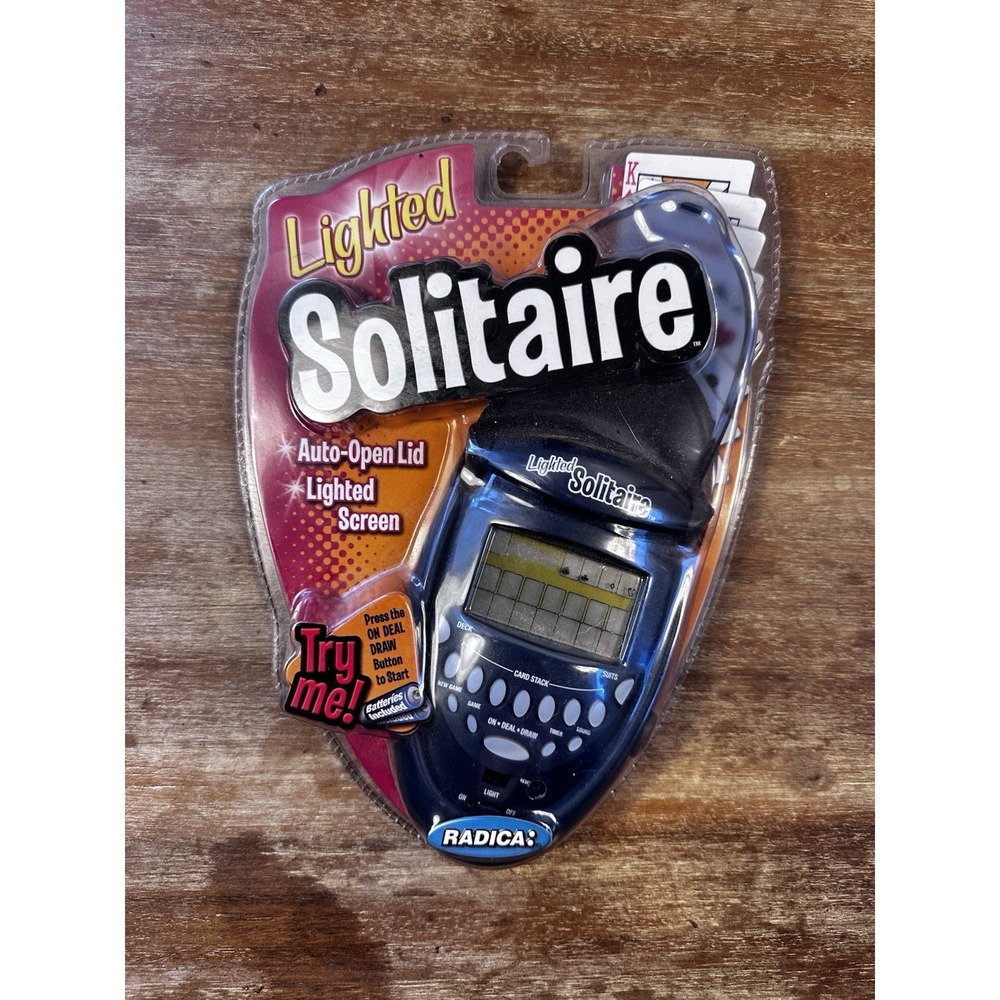 Radica Lighted Solitaire Handheld Electronic Game (Model 74014) NEW SEALED